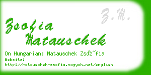 zsofia matauschek business card